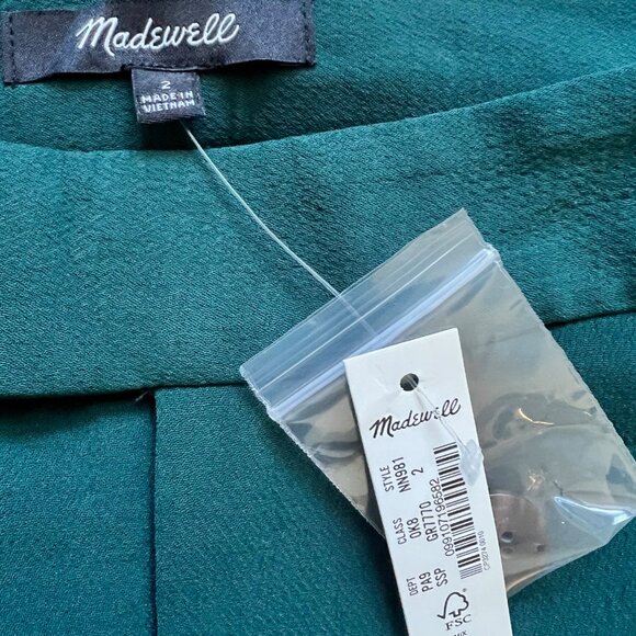 Madewell The Harlow Wide Leg Pants (brand new) green - Picture 2 of 3